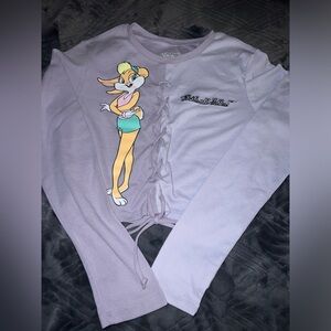 4/$10 Bundle Sale: NWOT Looney Tunes Lola Bunny Graphic Long Sleeve Crop